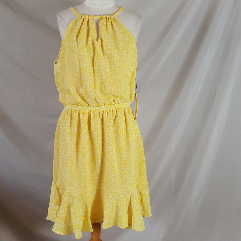 NEW Gibson Living in Yellow Halter Dress